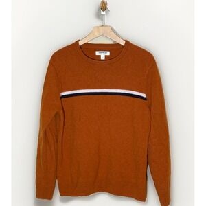 Goodthreads Sweater Pullover Men's L Lambswool Rust Crewneck